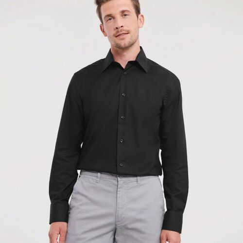 Long sleeve easycare tailored Oxford shirt Thumbnail