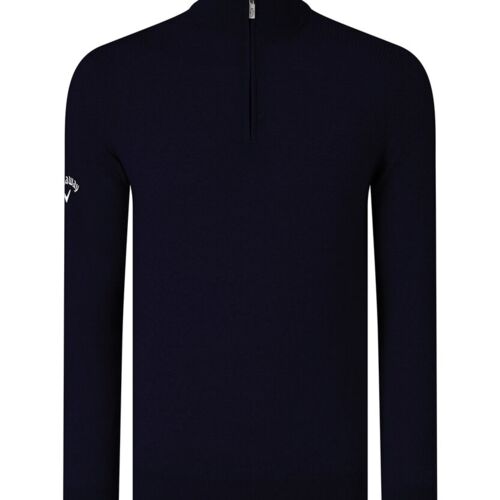 Ribbed ¼ zip Merino sweater Thumbnail